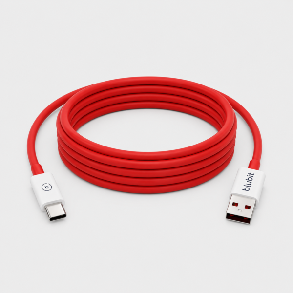 Supervook White and Red USB Cable